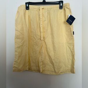 Izod Yellow Plaid Sleepwear Shorts